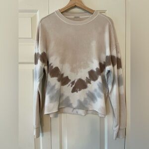 Abercrombie & Fitch cropped Tie-Dye Sweatshirt in Neutral Tones